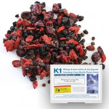 mélange de baies séchées bio riches en nutriments Pack K1