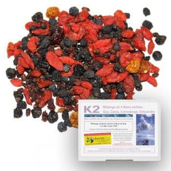mélange de baies séchées bio riches en nutriments Pack K2