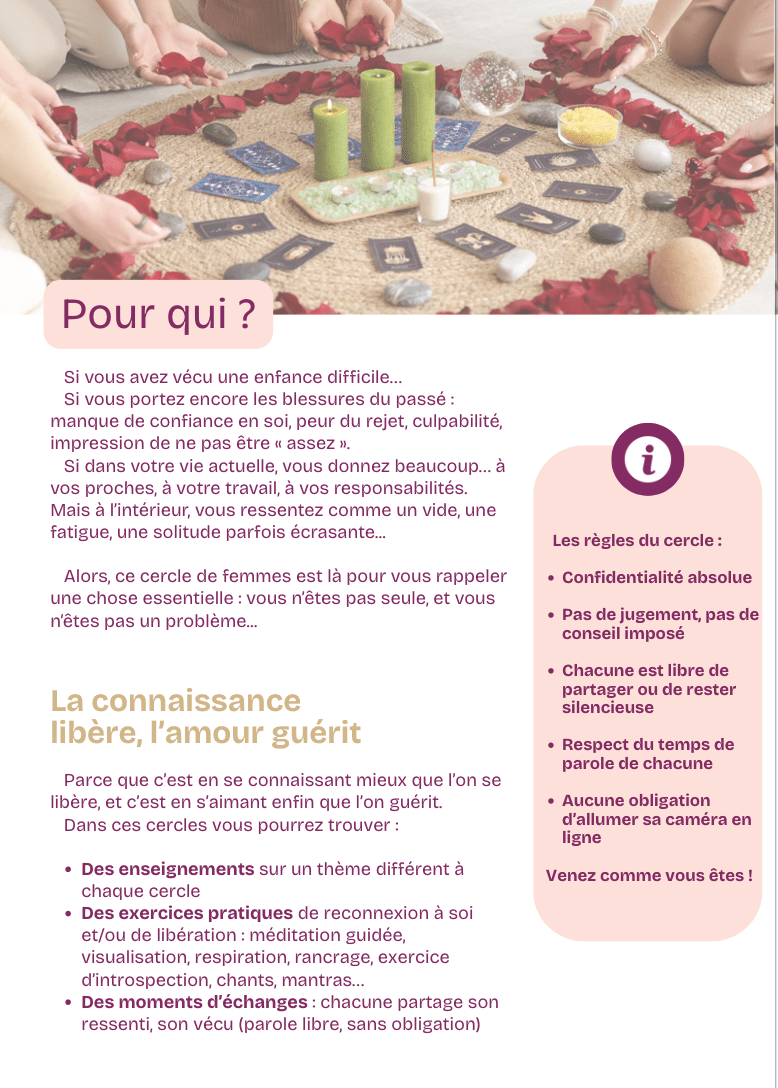 Pourquoi rejoindre un cercle de femmes