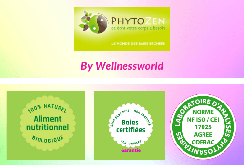 logo de phytozen partenaire de wellnessworld avec labels de qualité